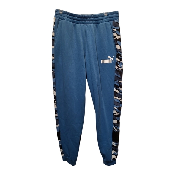 Puma Other - Comfortable Mens Puma Blue Camo-Trim Fleece Joggers - Size L